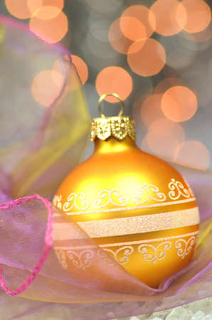 christmas decoration, Christmas ball against bokeh backgroundの写真素材