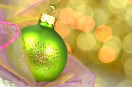 christmas decoration, Christmas ball against bokeh backgroundの写真素材