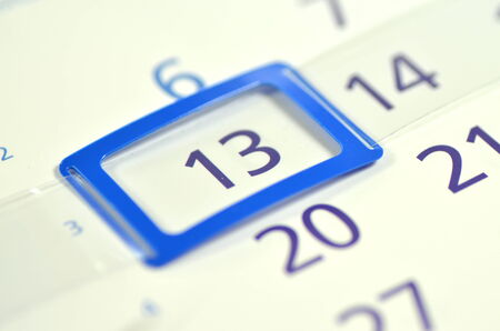 closeup of calendar pageの写真素材