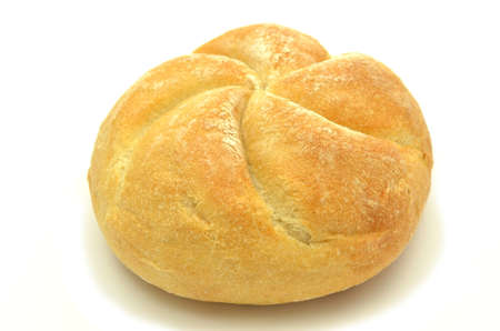 tasty bun isolated on white backgroundの写真素材