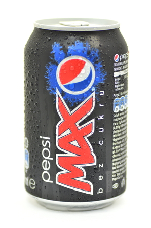 Can of Pepsi Max drink isolated on whiteのeditorial素材