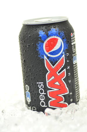 Can of Pepsi Max drink isolated on whiteのeditorial素材