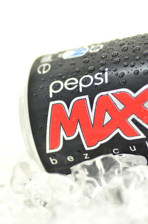 Can of Pepsi Max drink isolated on whiteのeditorial素材