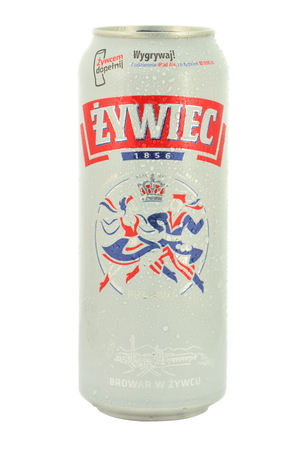 Zywiec beer isolated on white backgroundのeditorial素材