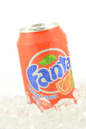 Can of Fanta drink on ice  のeditorial素材