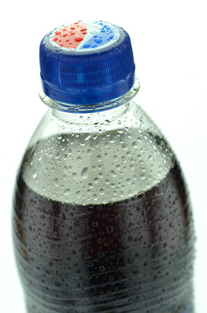 Bottle of Pepsi drink isolated on whiteのeditorial素材