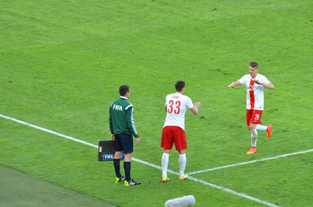 Defender of the National Team of Poland Lukasz Piszczekのeditorial素材