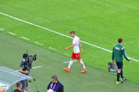 Defender of the National Team of Poland Lukasz Piszczekのeditorial素材