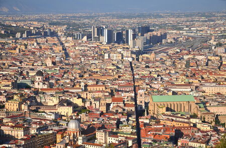 Picturesque summer panorama of Naples, Campania region in Italyのeditorial素材
