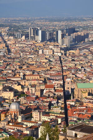 Picturesque summer panorama of Naples, Campania region in Italyのeditorial素材