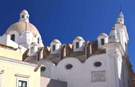 Majestic church on Capri island, Italyの写真素材