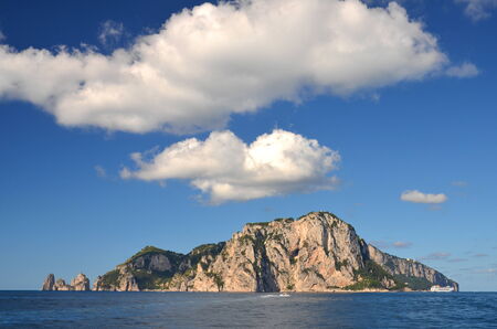 Picturesque summer landscape of capri island, Italyの写真素材