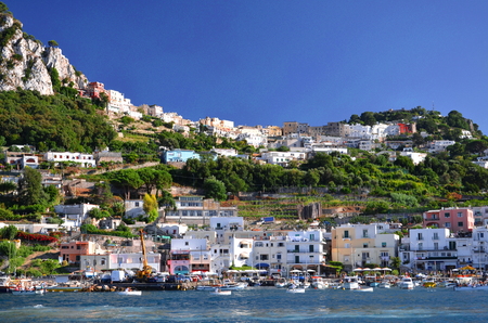 Picturesque Marina Grande on Capri island, Italy.の写真素材