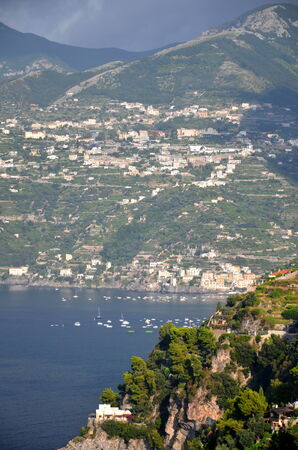 picturesque landscape of amalfi coast in southern italyの写真素材