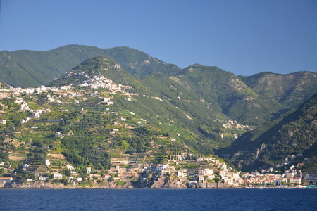 picturesque landscape of amalfi coast in southern italyの写真素材