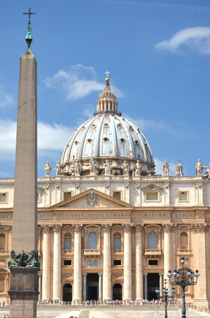 Monumental St. Peter\'s Basilica in Rome, Vatican, Italyのeditorial素材