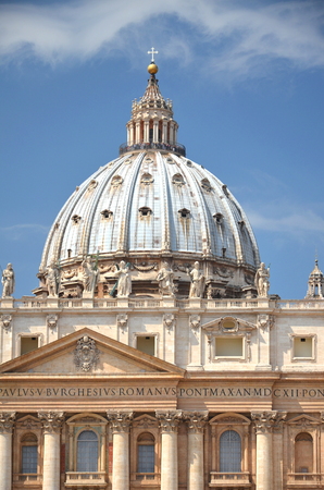 Majestic St. Peter\'s Basilica in Rome, Vatican, Italyのeditorial素材