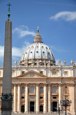 Majestic St. Peter\'s Basilica in Rome, Vatican, Italyのeditorial素材