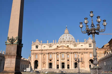 Majestic St. Peter\'s Basilica in Rome, Vatican, Italyのeditorial素材
