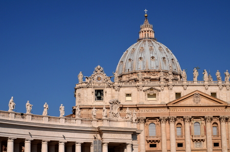Monumental St. Peters Basilica in Rome, Vatican, Italyのeditorial素材