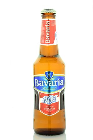 Bavaria beer isolated on white backgroundのeditorial素材