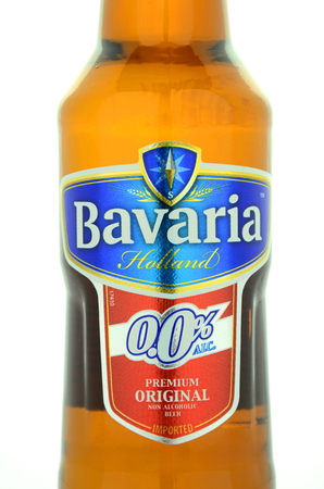 Bavaria beer isolated on white backgroundのeditorial素材