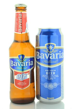 Bavaria beer isolated on white backgroundのeditorial素材