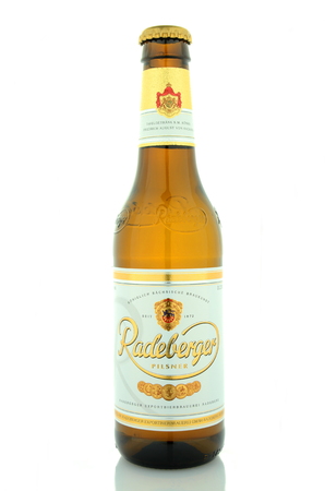 Radeberger pilsner beer isolated on white backgroundのeditorial素材