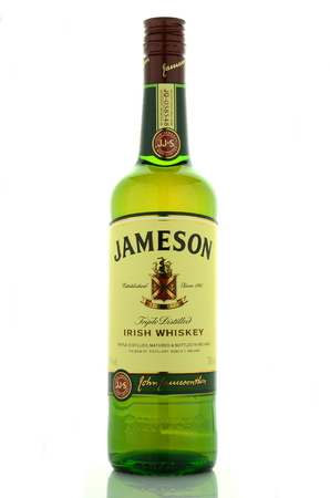 Jameson irish whiskey isolated on white backgroundのeditorial素材