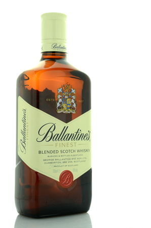 Ballantines whisky isolated on white backgroundのeditorial素材