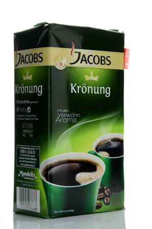 Jacobs Kronung coffee isolated on white backgroundのeditorial素材