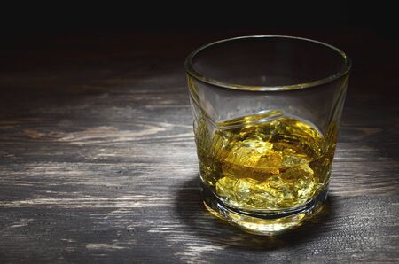 Glass of Ballantines whiskyのeditorial素材