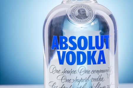 Bottle of pure Absolut vodka.のeditorial素材