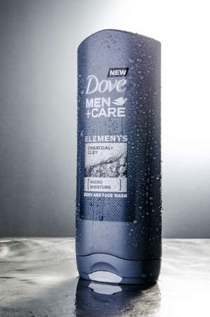 Dove body and face wash isolated on gradient backgroundのeditorial素材