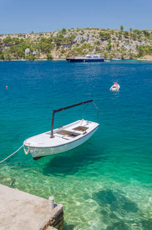 Scenic bay of Bobovisca village. Bobovisca lies on the west coast of Brac island in Croatia.のeditorial素材