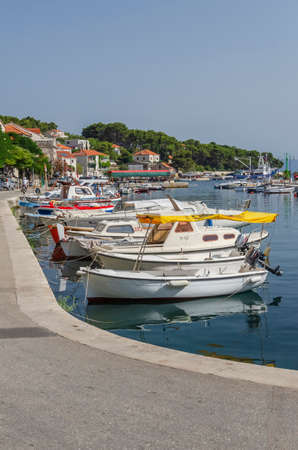 Picturesque bay in Sumartin village. Sumartin is situated on the east coast of Brac island in...