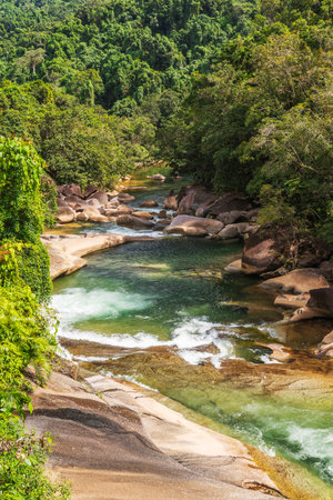 Picturesque Babinda Boulders and creek, Queensland, Australia. Babinda is a rural town situated 60 km south of Cairns.の写真素材