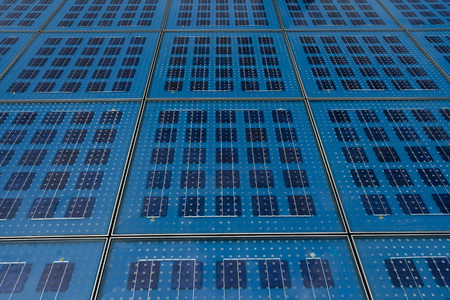 Solar panels in Zadar, Croatia. Greetings to the sunのeditorial素材