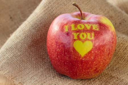 I love you apple, Valentines apple