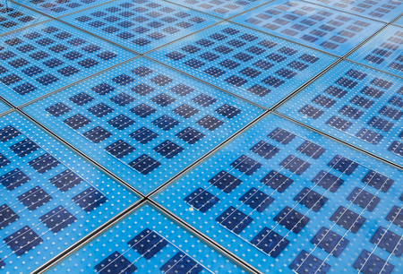 Solar panels in Zadar, Croatia. Greetings to the sunの写真素材