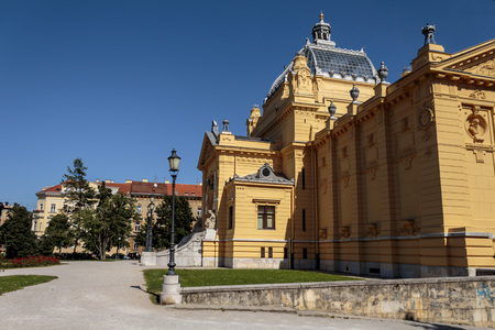 ZAGREB, CROATIA - JUNE 07, 2014: The Art Pavilion in Zagreb is an art gallery in Zagreb, Croatia. The Pavilion is located in the Lower Town area of the city.のeditorial素材