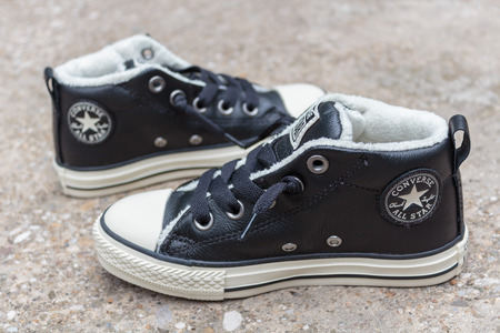 ZAGREB, CROATIA - DECEMBER 12, 2015: Famous Chuck Taylor All Star Converse.のeditorial素材