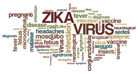 Zika virus word cloud. Zika typography background.の写真素材