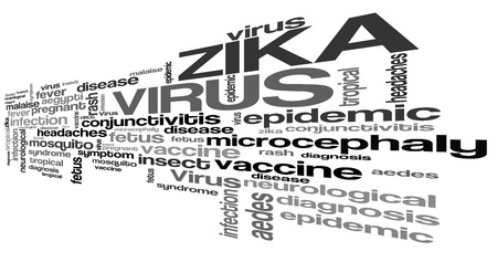 Zika virus word cloud. Zika typography background.の写真素材