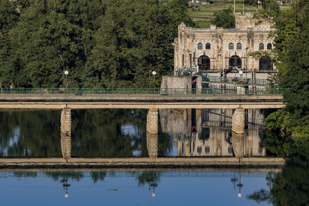The Ozalj Hydroelectric Power Plant  built in 1908 as the first larger power plant in the continental part of Croatiaの写真素材