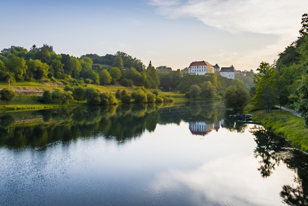Ozalj medival castle in town Ozalj, Croatia first mention of it dates from 1244のeditorial素材