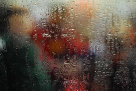 Blured colorful abstract on wet mirror No.1の写真素材