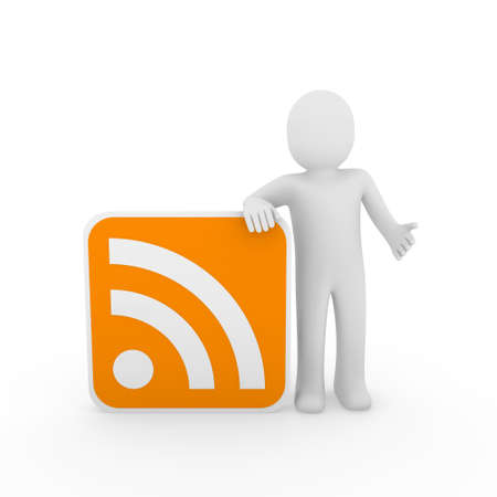 3d man human rss orange internet nezwork web