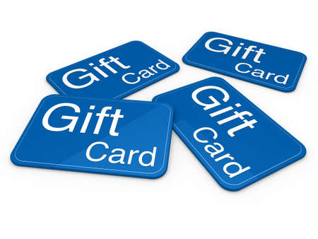 3d gift card blue celebration greeting saleの写真素材