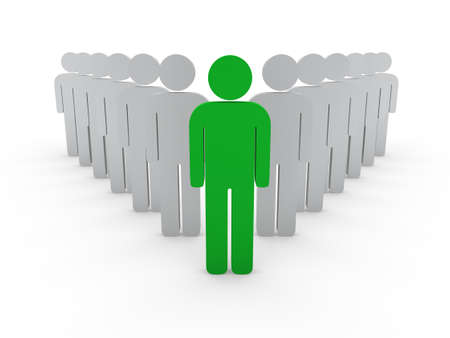 3d team leader boss company green teamworkの写真素材